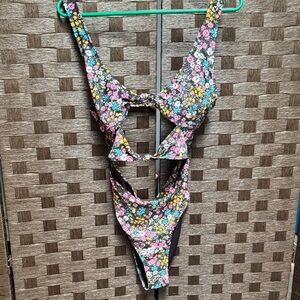 Celebrity Pink Floral Swimsuit